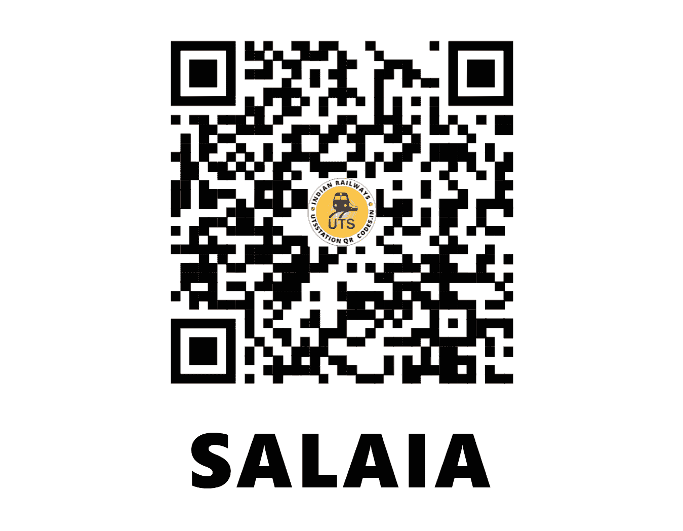 UTS QR Code for SALAIA - SYA - WC (MADHYA PRADESH)